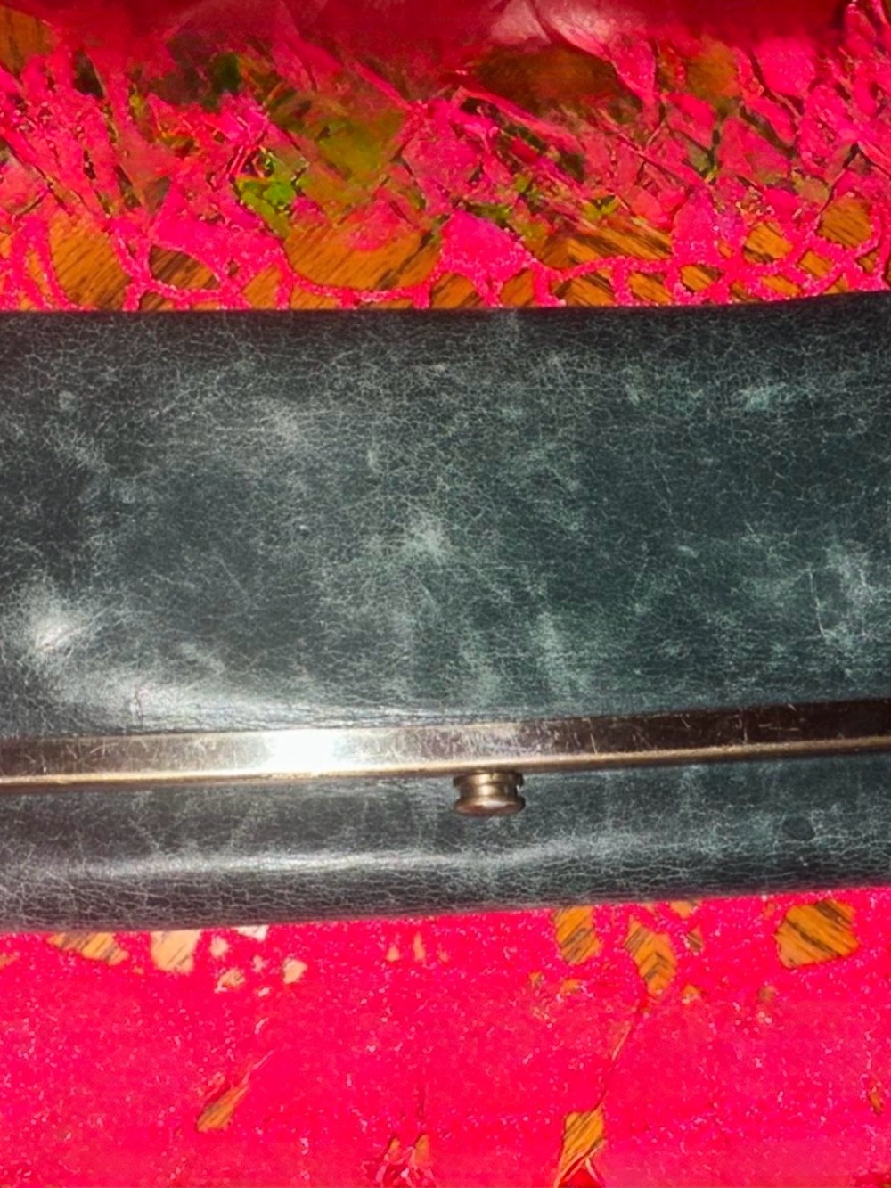 Hobo Teal Leather Clutch Wallet